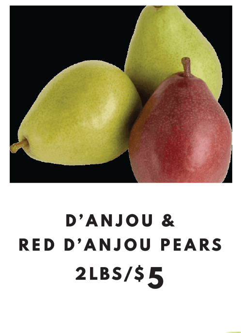D'anjou and red D'anjou pears - 2 lbs for $5