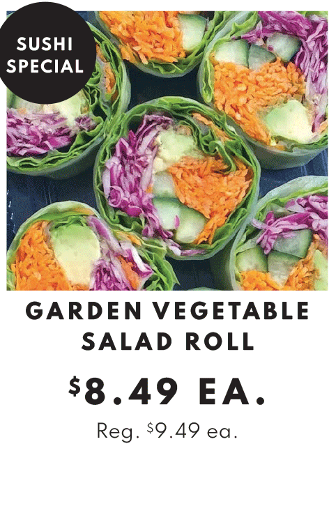 Garden Vegetable Salad Roll - $8.49 each