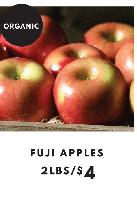 Organic Fuji Apples - 2 pounds for $4