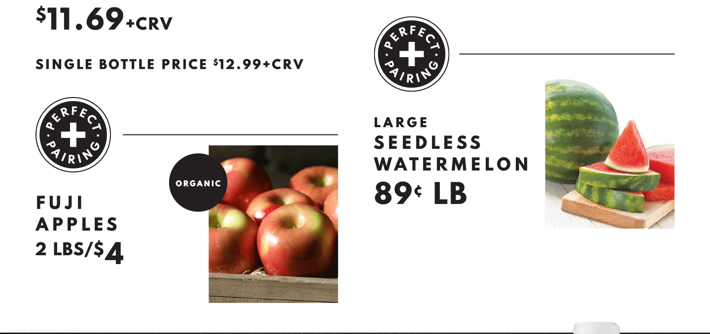 Fuji Apples 2lbs/$4 and Large Seedless Watermelon $.89 lb