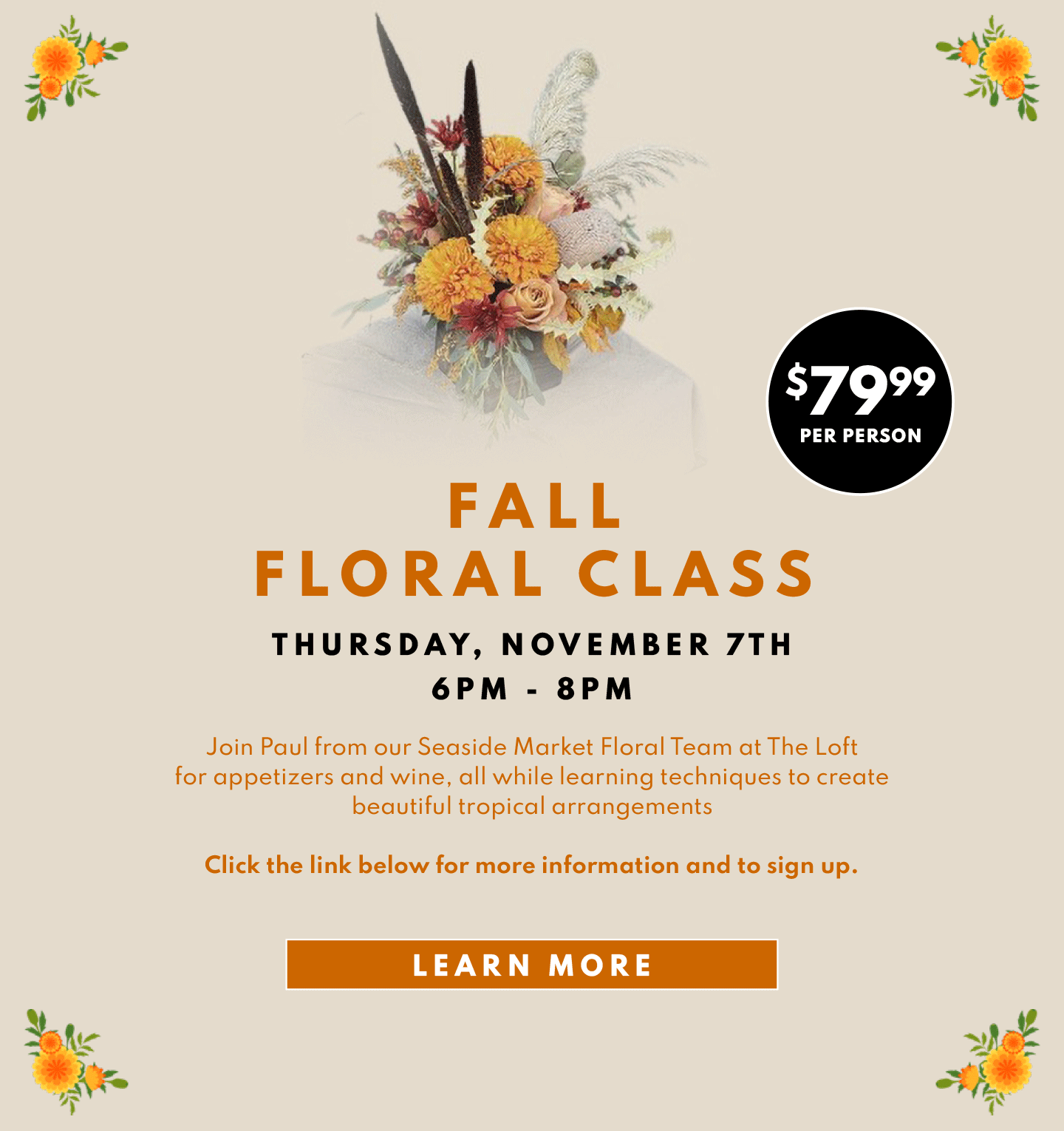 Fall Floral Class!