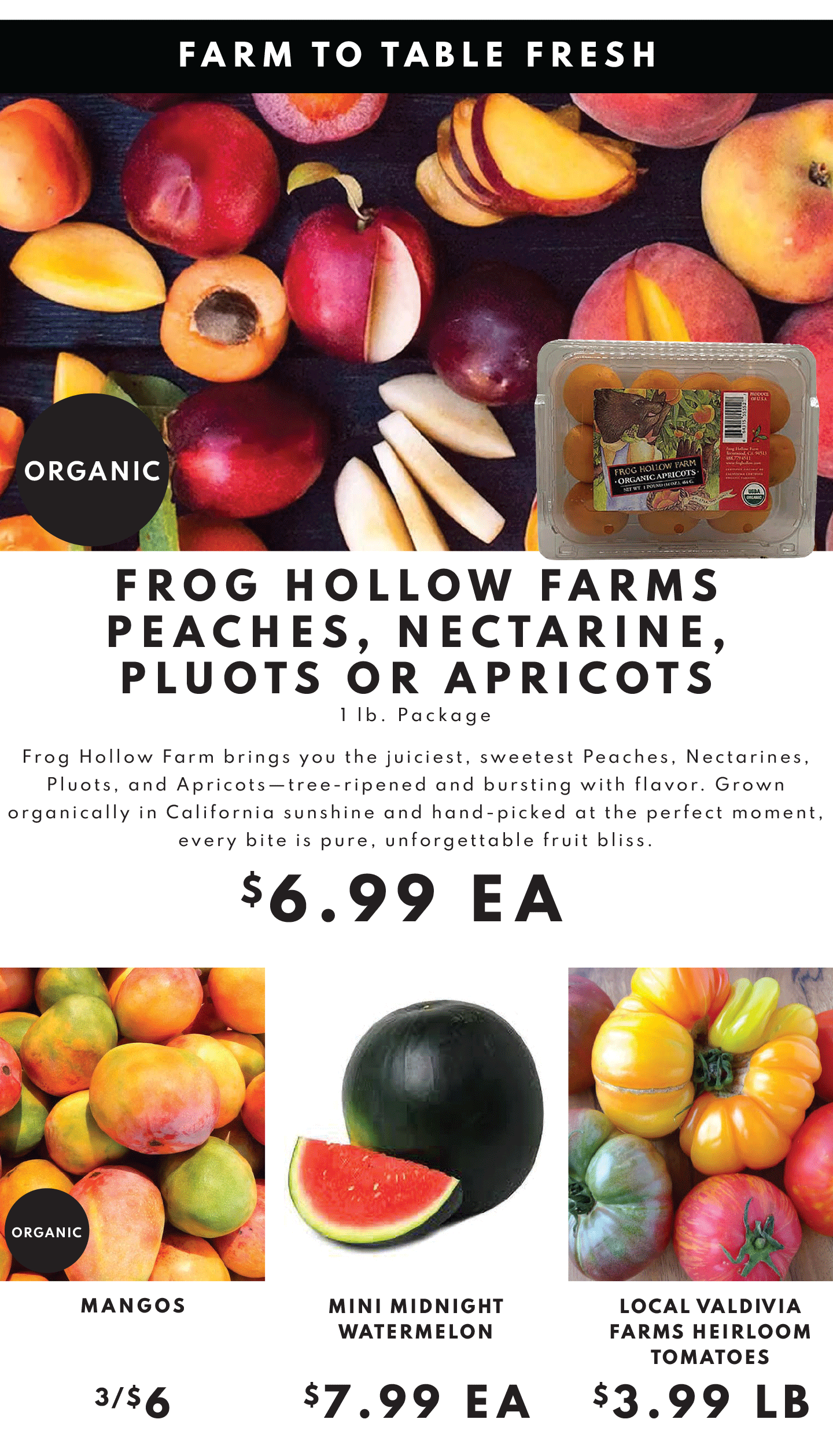 local, organic Reed Avocados 2/$5