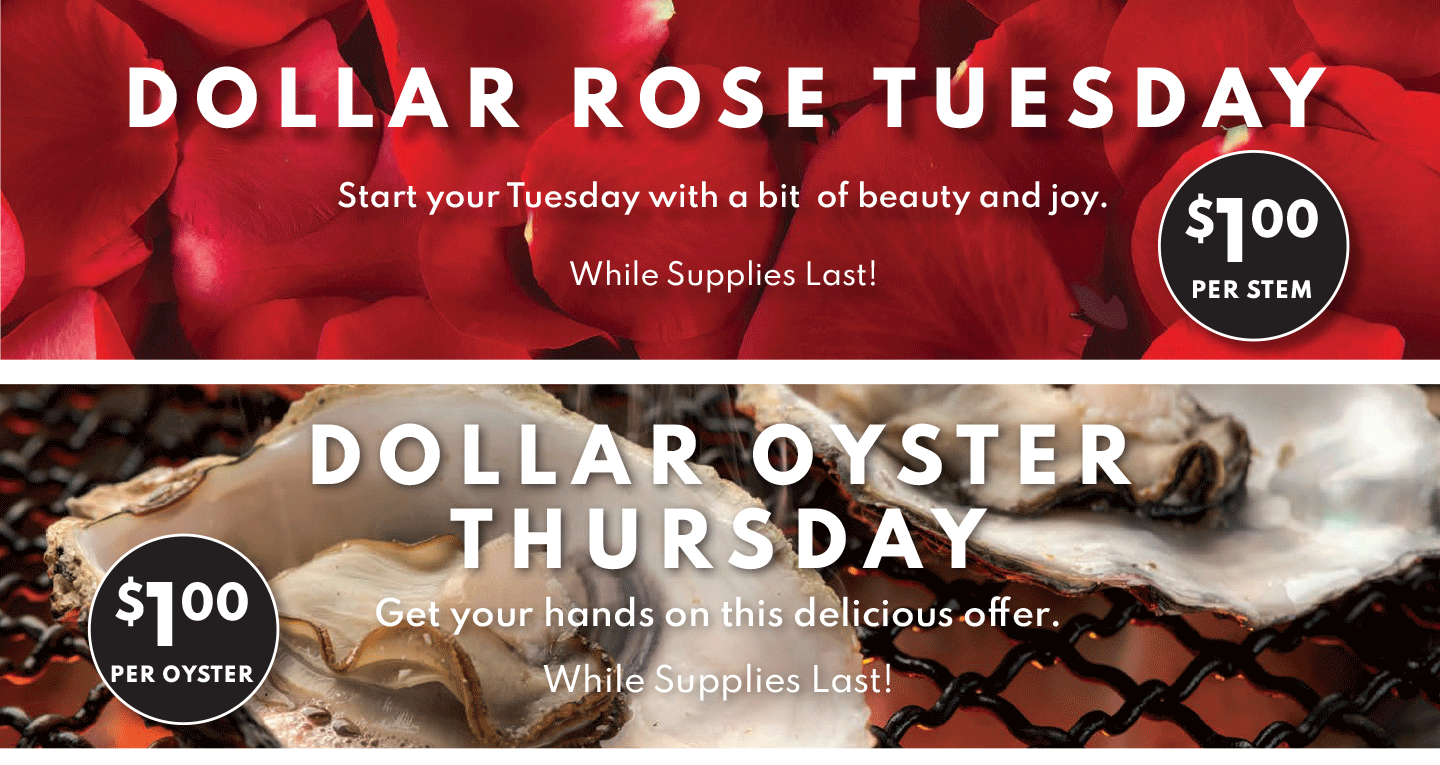 $1 dolalr rose tuesday