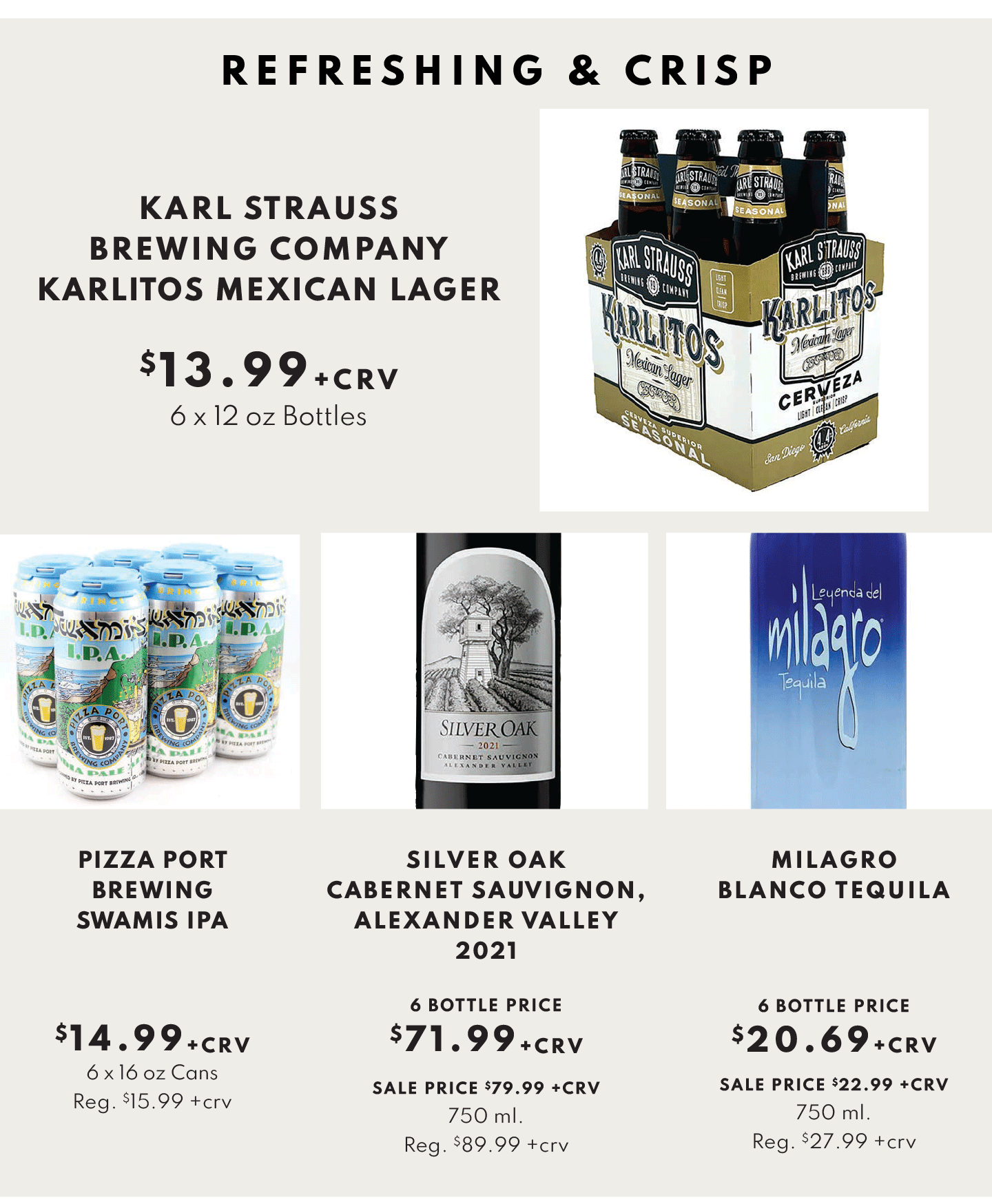 Karl Strauss Brewing Company Karlitos Mexican Lager $13.99 +Crv 6 X 12 Oz Bottles
