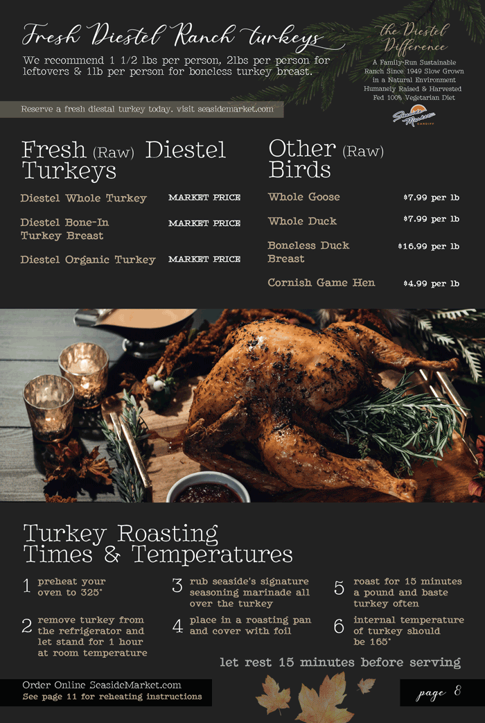 Holiday Menu | Seaside Market